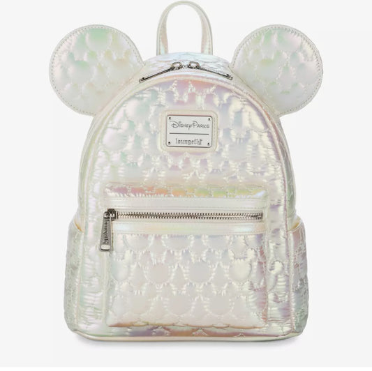 Disney Mickey Icon Quilted Iridescent Loungefly Backpack