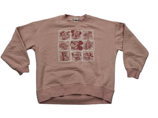 Disney 9 Character Mickey & Friends Women’s Pullover-Pink 1X