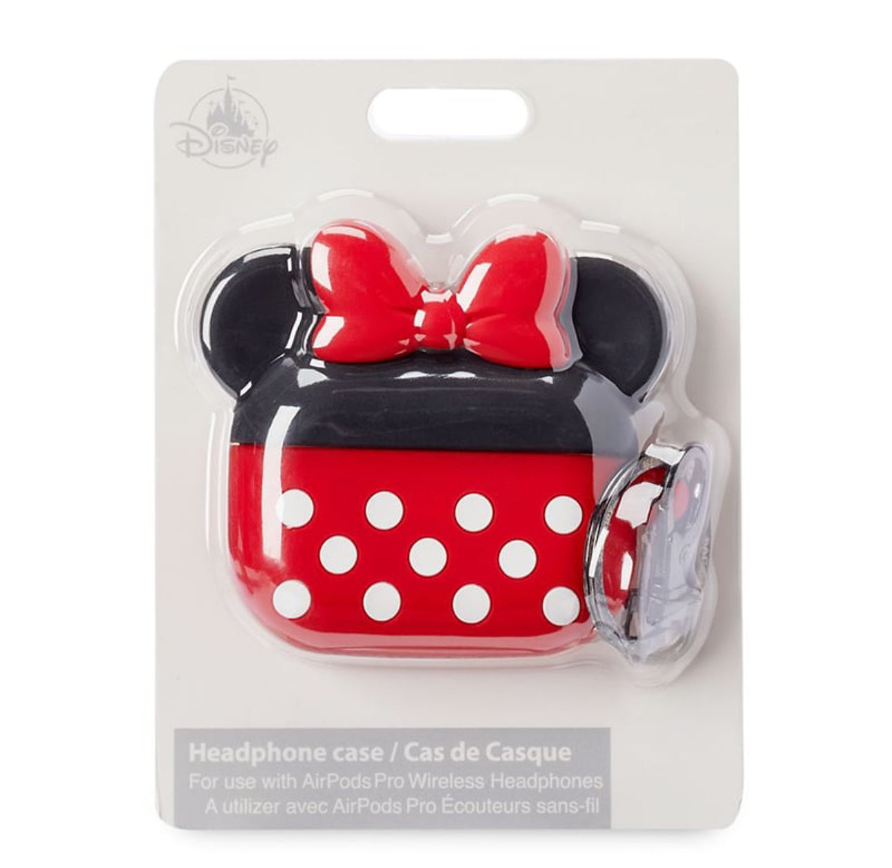 Disney D Tech Minnie Mouse Apple AirPods Pro Silicone Case with Clip