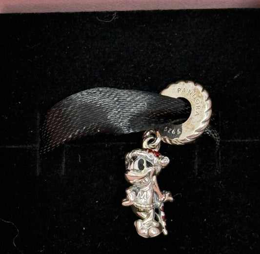 Disney Mickey Santa with Candy Cane Pandora Charm-Christmas