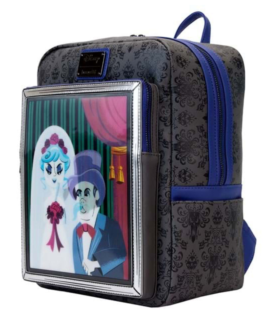 Disney Haunted Mansion Black Widow Bride Portrait Loungefly Backpack