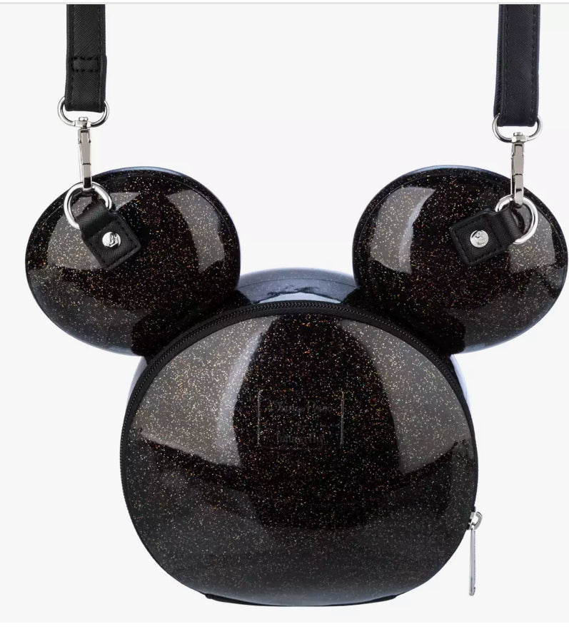 Disney Parks Mickey Glitter Molded Crossbody Purse