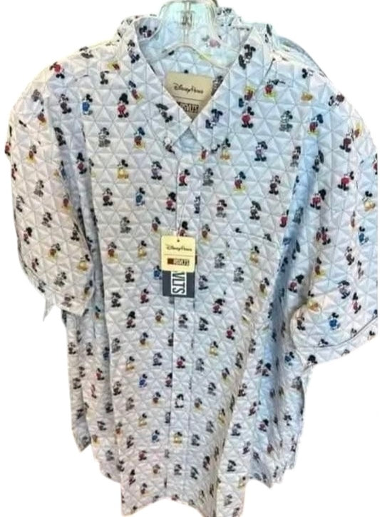 Disney Epcot World Showcase Mickey RSVLTS Button Shirt