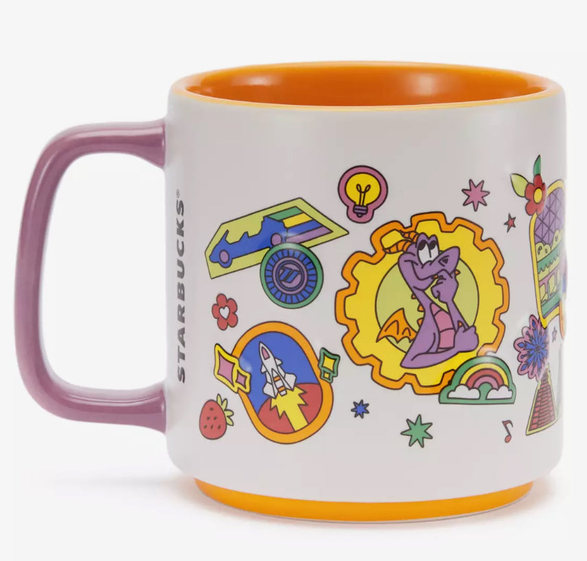 Walt Disney World Epcot Starbucks Mug-Figment, Spaceship Earth
