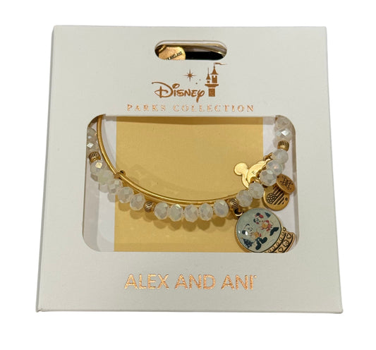 Disney Mickey & Minnie Snowglobe Alex & Ani Double Bracelet Bangle
