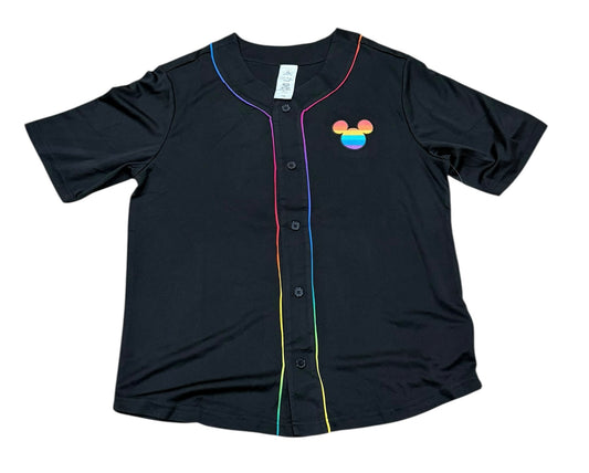 Walt Disney World Rainbow Pride Mickey Baseball Jersey
