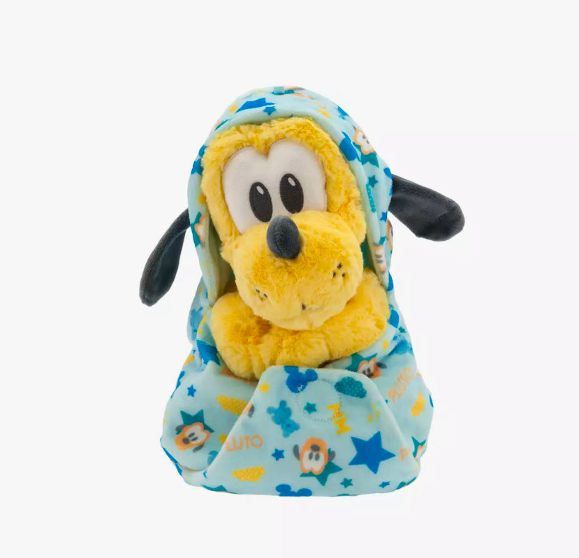 Disney Babies Pluto Plush in Hood Swaddle