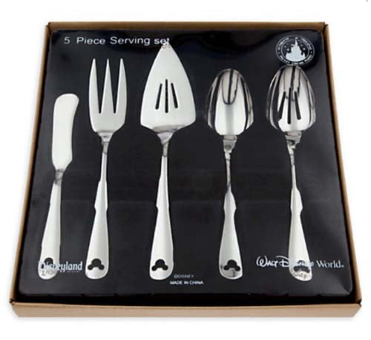 Disney Mickey Icon Flatware 5 Piece Hostess Serving Set