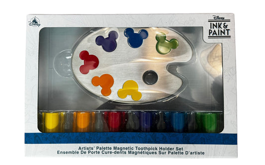 Disney Parks Ink & Paint Magnetic Toothpick Shot Holder Set New with Box