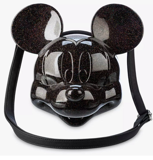 Disney Parks Mickey Glitter Molded Crossbody Purse