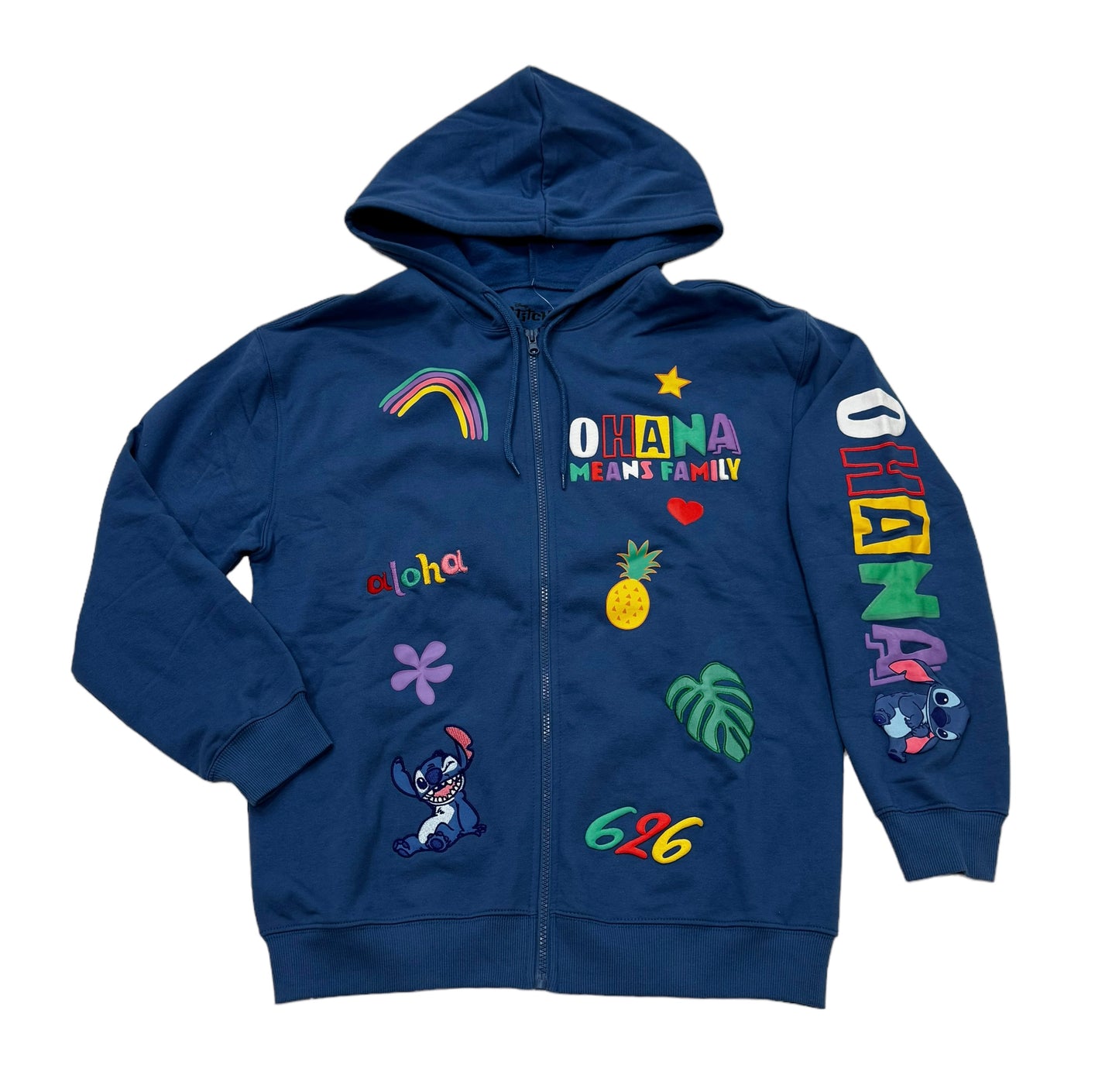 Disney Stitch Ohana Zip Up Hoodie Box Lunch Exclusive