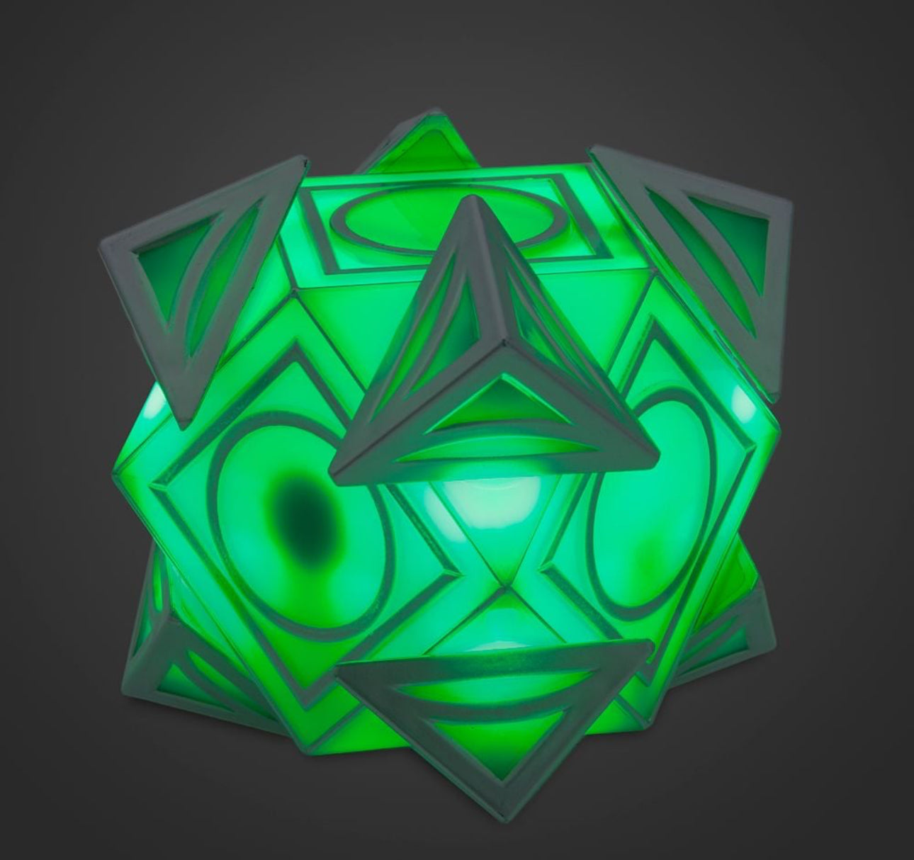 Disney Star Wars Jedi Holocron Cube Silver Green