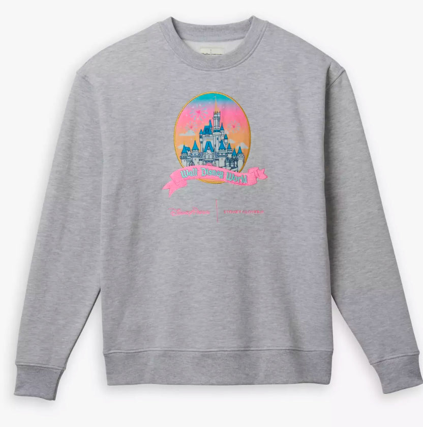 Disney World Stoney Clover Lane Castle Sweatshirt-Gray