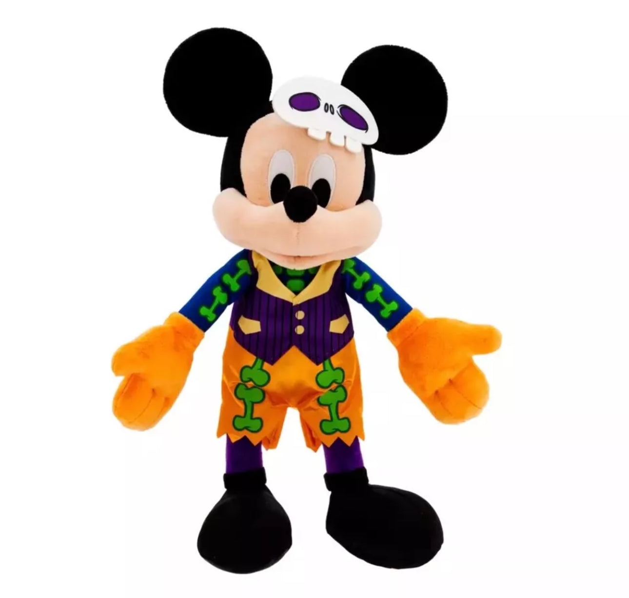 Disney Parks Mickey Mouse Glow-in-the-Dark Halloween 2023 Plush 15"