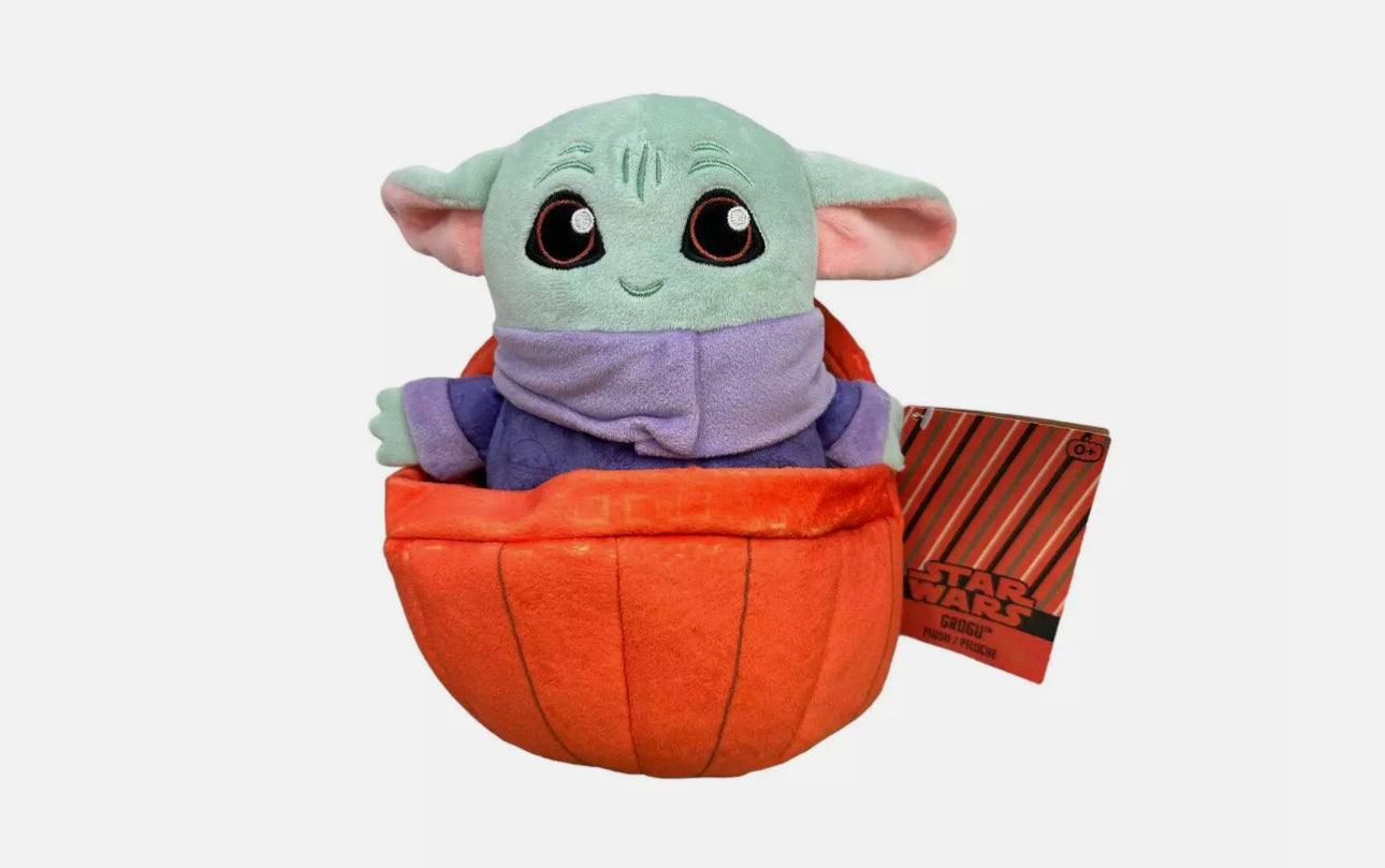 Disney Star Wars Grogu In Pumpkin Egg Plush