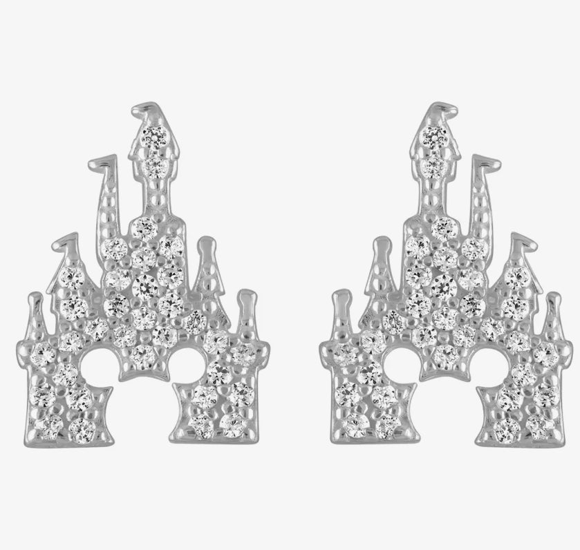 Disney Mickey Fantasyland Castle Earrings Rebecca Hook
