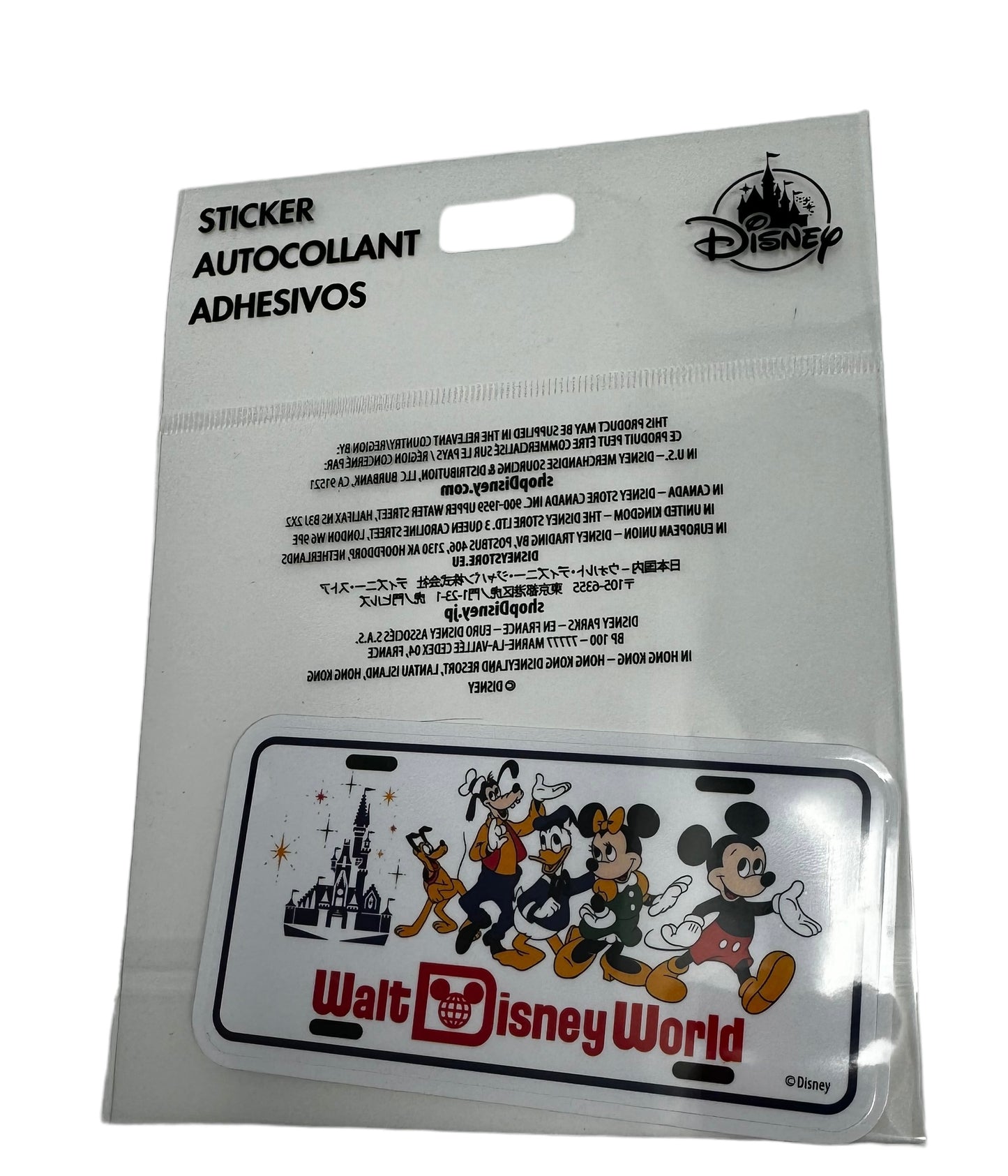 Walt Disney World Replica License Plate Tech Sticker