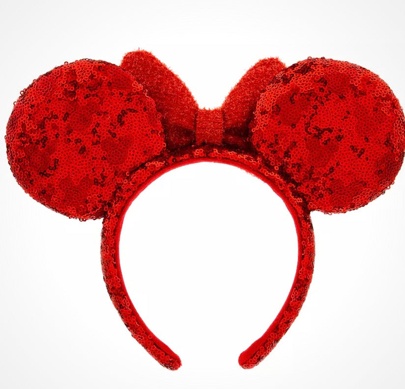 Disney Red Sequin Minnie Ears Headband