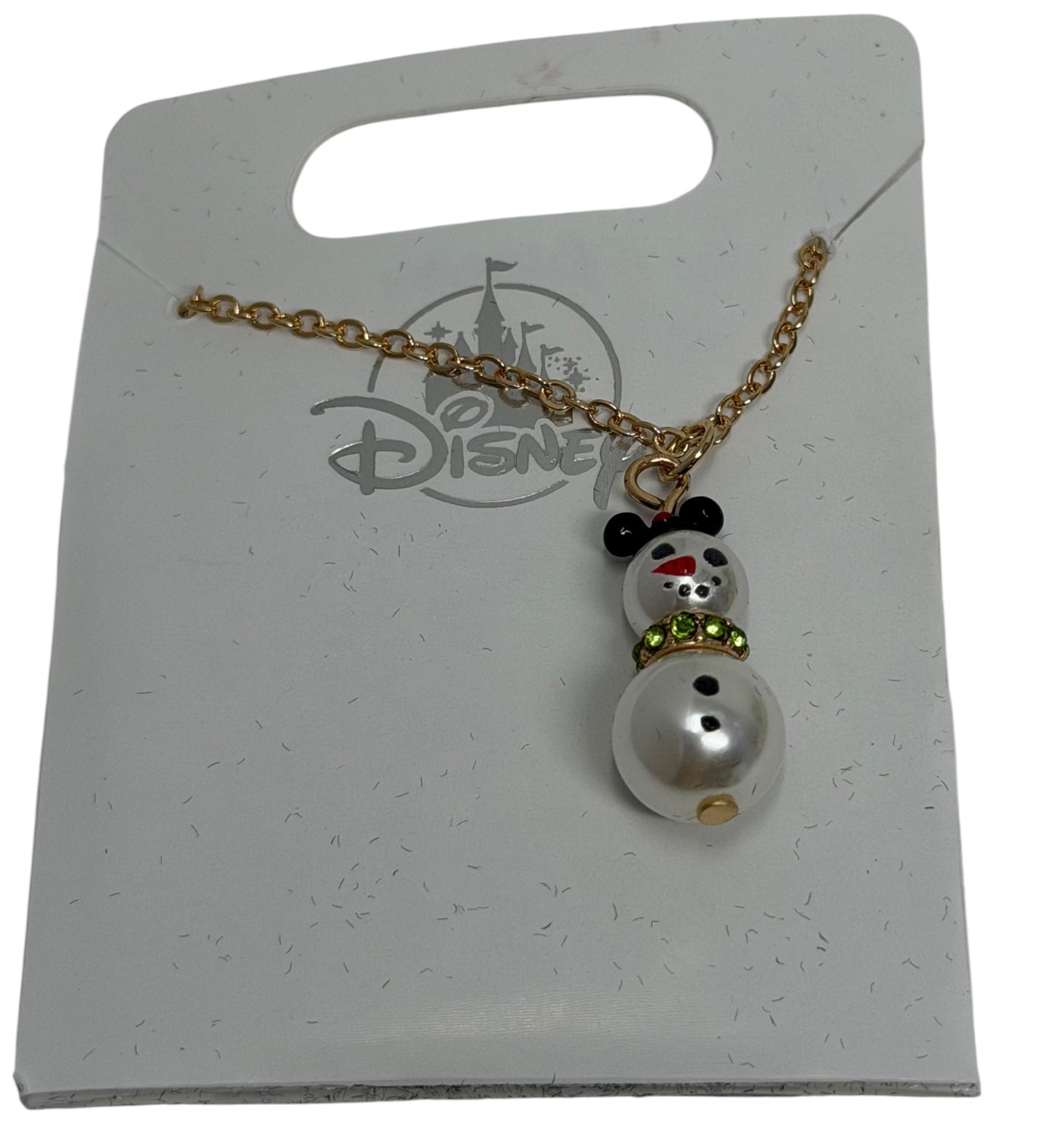Disney Parks Mickey Snowman Pearl Necklace