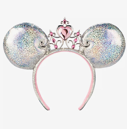 Disney Princess Iridescent Holographic Tiara Ears Headband