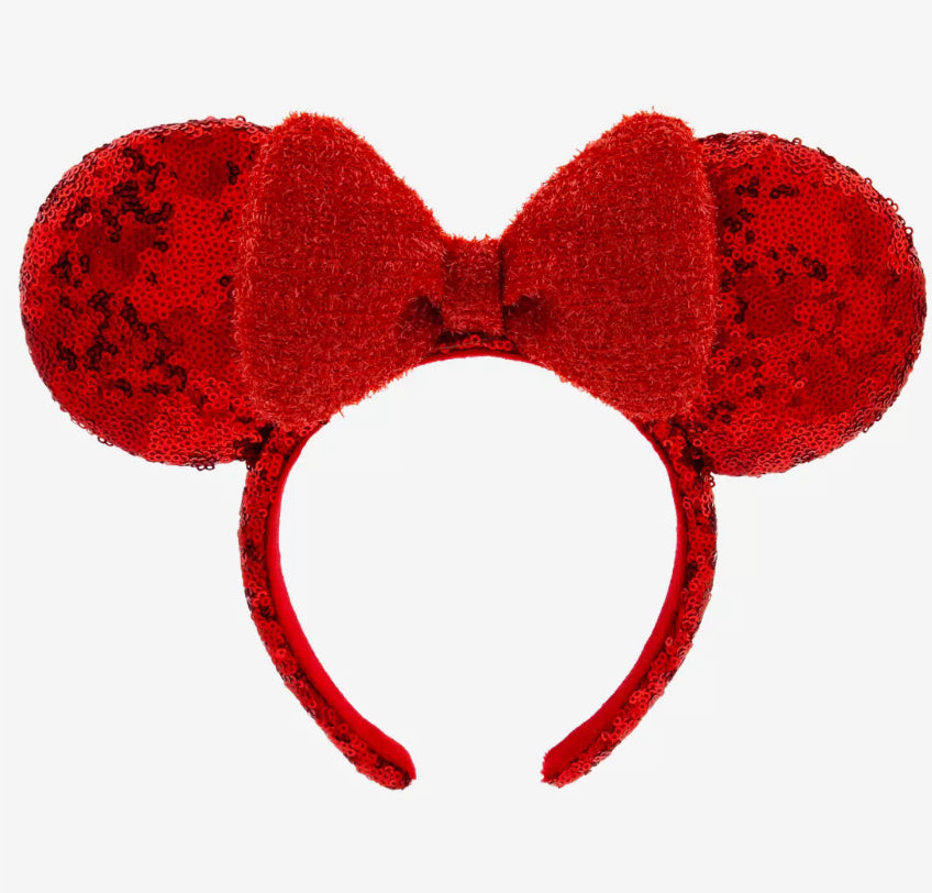 Disney Minnie Red Sequined Ear Headband for Adults