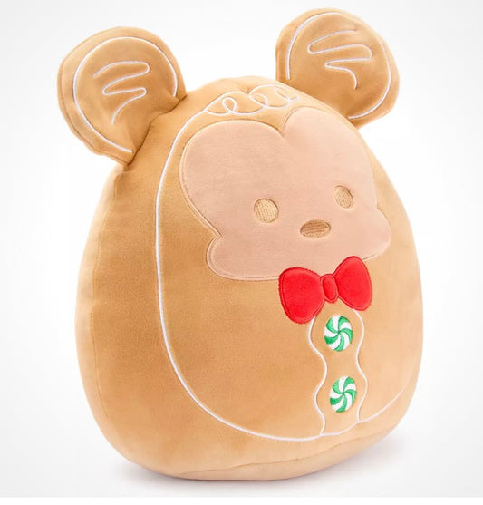 Disney Mickey Mouse Gingerbread Squishmallows Plush – 10''