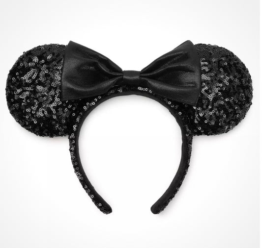 Disney Minnie Ears Headband-Black Sequin