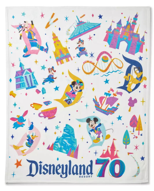 Mickey Mouse and Friends Throw Blanket – Disneyland 70th Anniversary