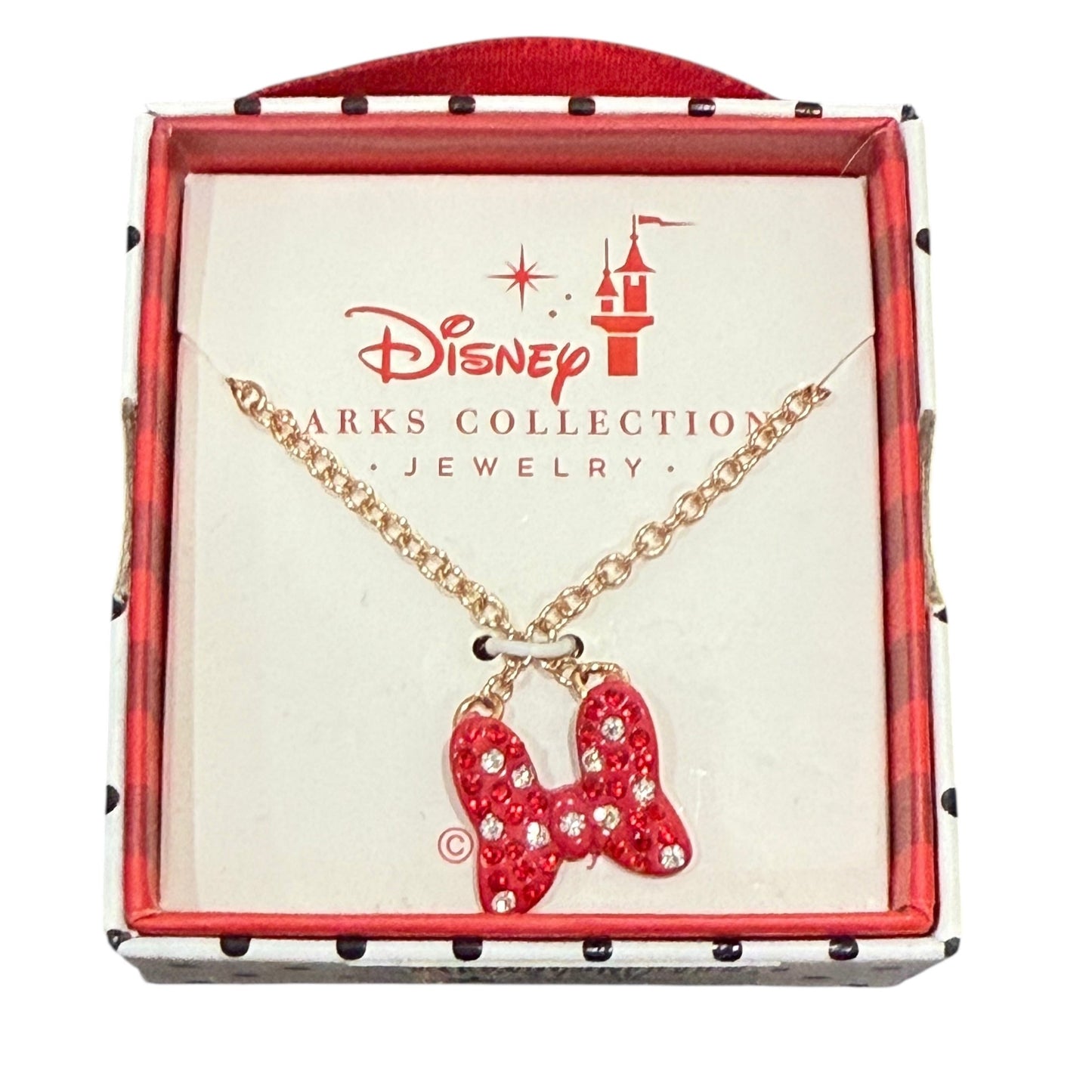 Disney Minnie Rhinestone Bow Necklace