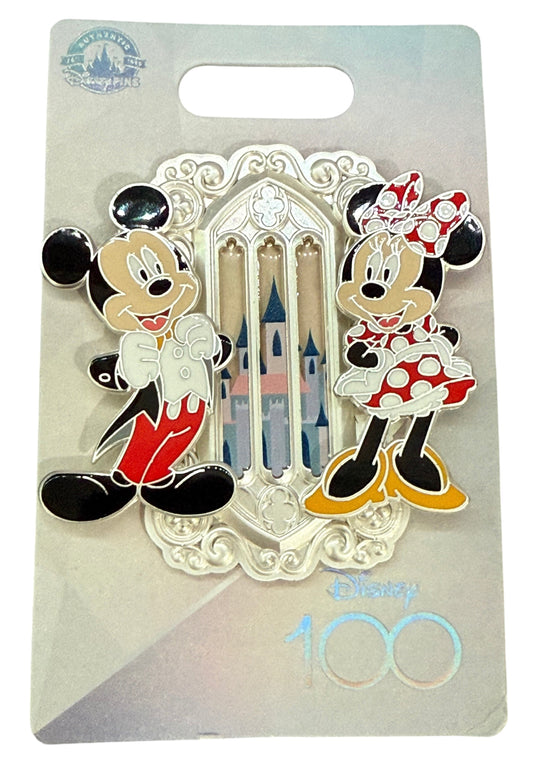 2023 Disney Parks Platinum 100 Years Of Wonder Mickey Minnie Castle 3 Pin Set