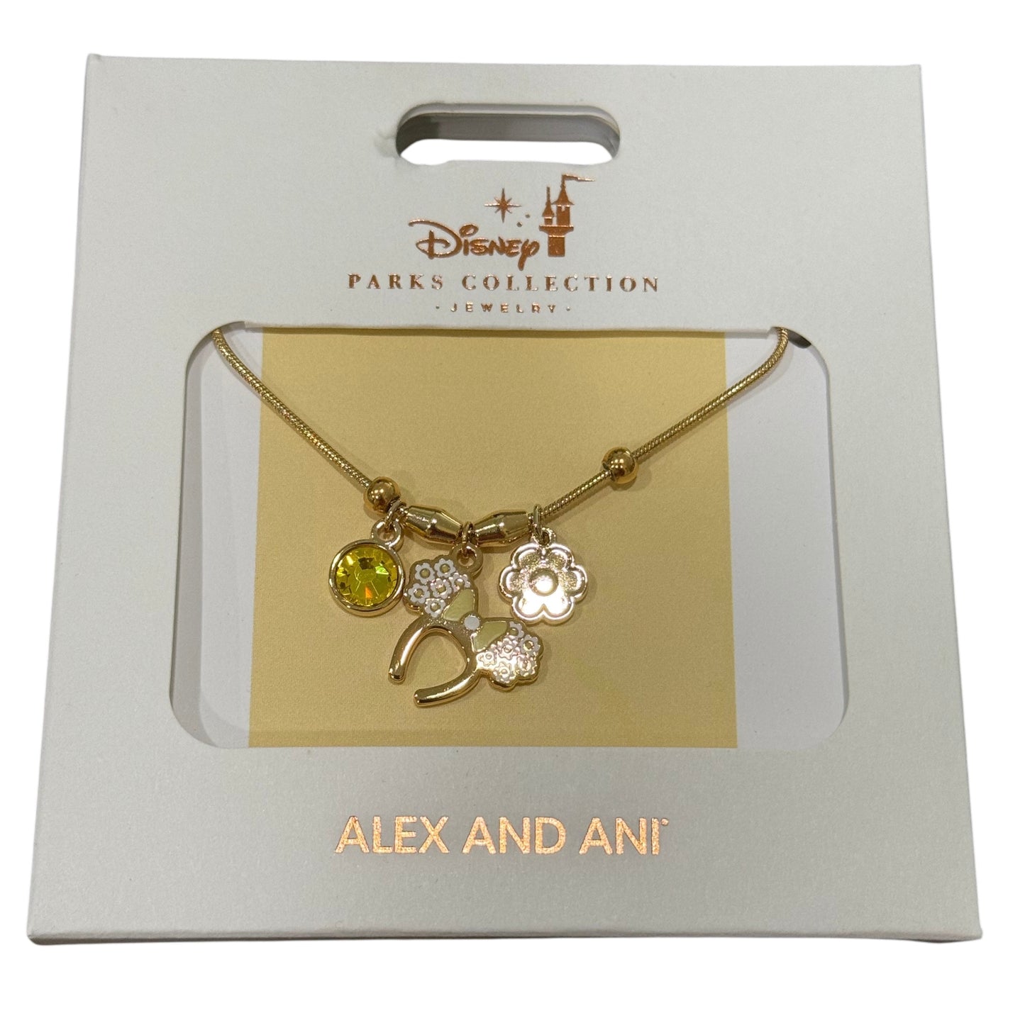 Disney Daisy Minnie Ears Headband Necklace Alex & Ani