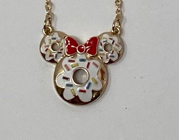 Disney Minnie Mouse Donut Necklace