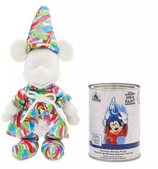 Disney Ink and Paint Sorcerer Mickey Plush Paint Can Multi Color