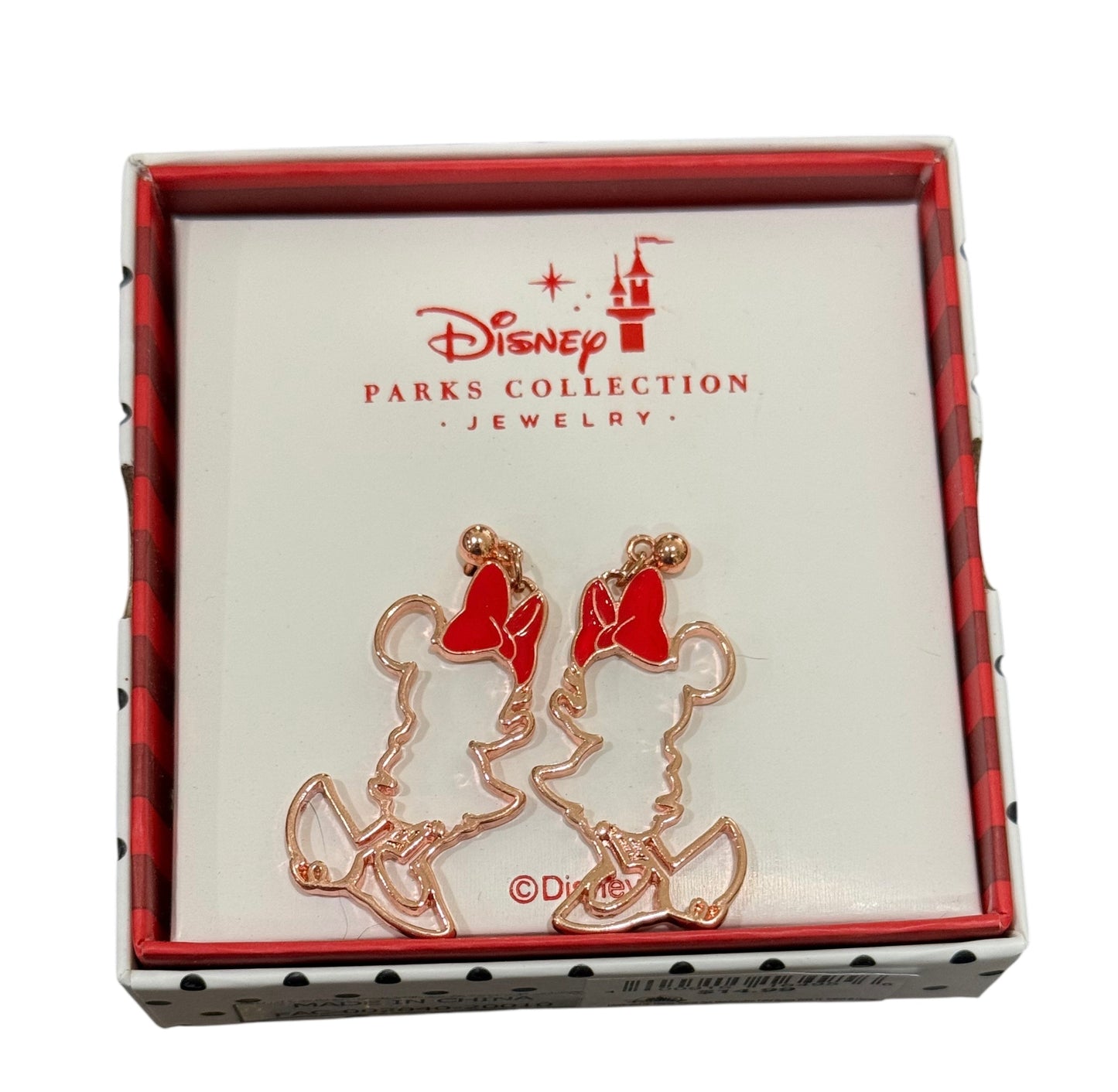 Disney Minnie Figural Rose Gold Minnie Earrings