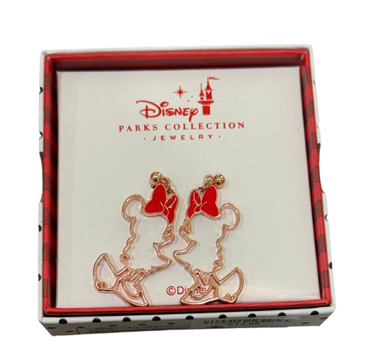 Disney Minnie Figural Rose Gold Minnie Earrings