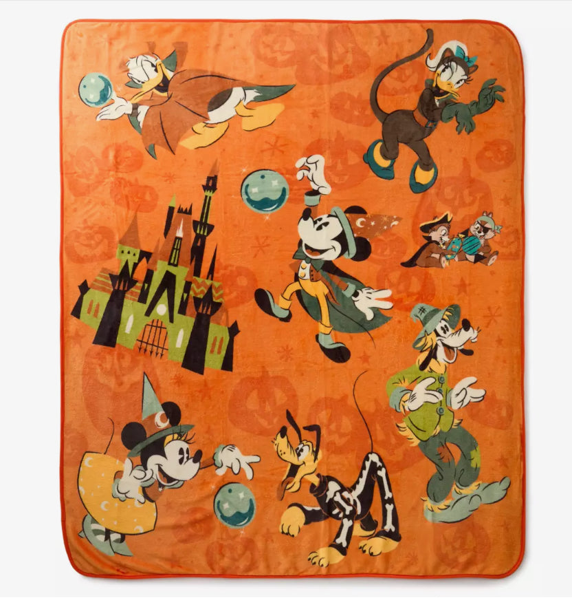 Disney Parks Mickey & Friends Halloween Throw Blanket