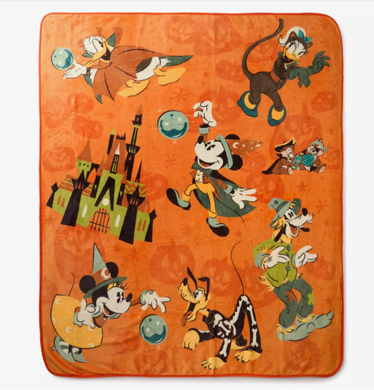 Disney Parks Mickey & Friends Halloween Throw Blanket