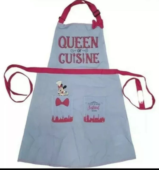 Disney Epcot Food and Wine Festival 2020 Queen of Cuisine Minnie Apron