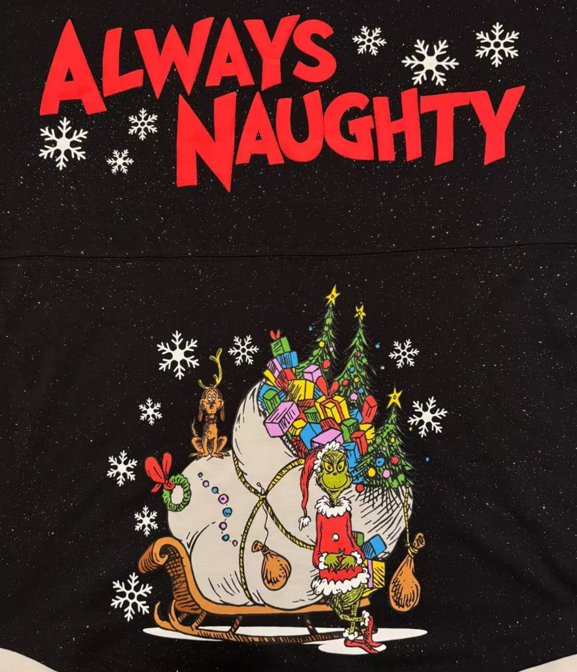 Universal Studios Grinch Glitter Spirit Jersey-“Always Naughty” Black