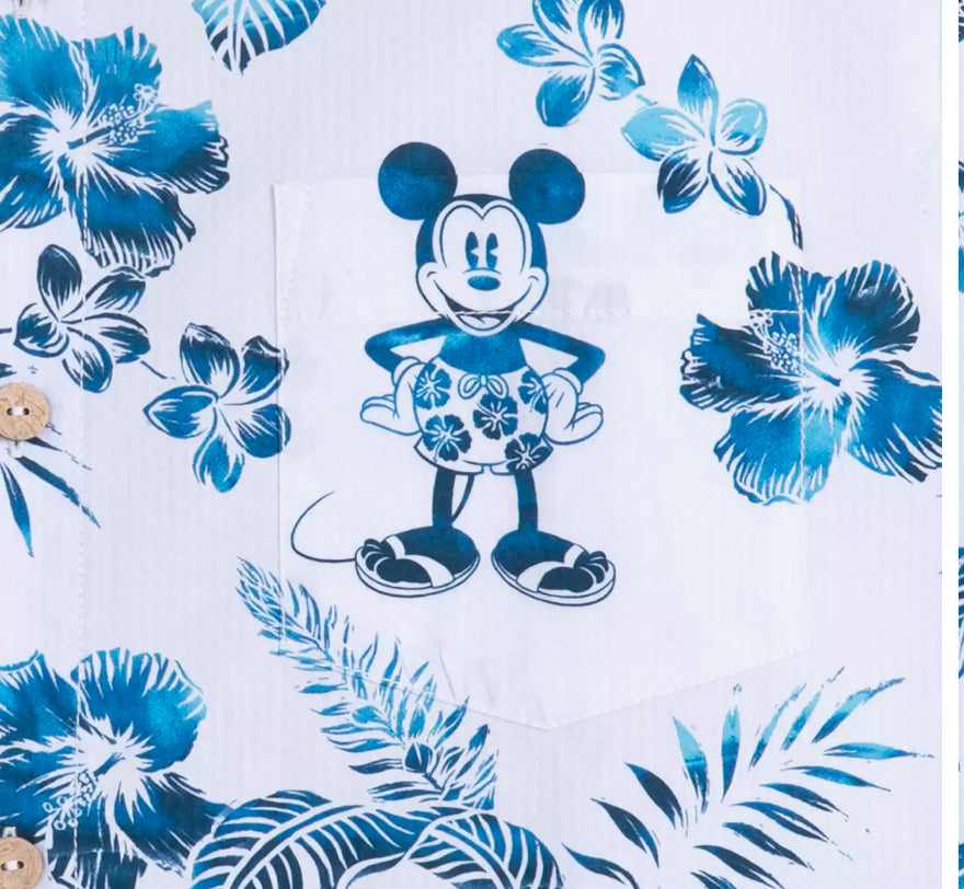 Disney Mickey Aloha Tommy Bahama Shirt Button