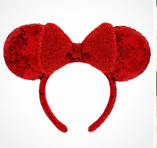 Disney Red Sequin Minnie Ears Headband