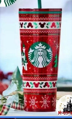 Walt Disney World Fair Isle Castle Starbucks Tumbler with Straw