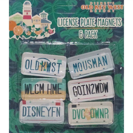 Disney Old Key West Resort Magnet Set-License Plates