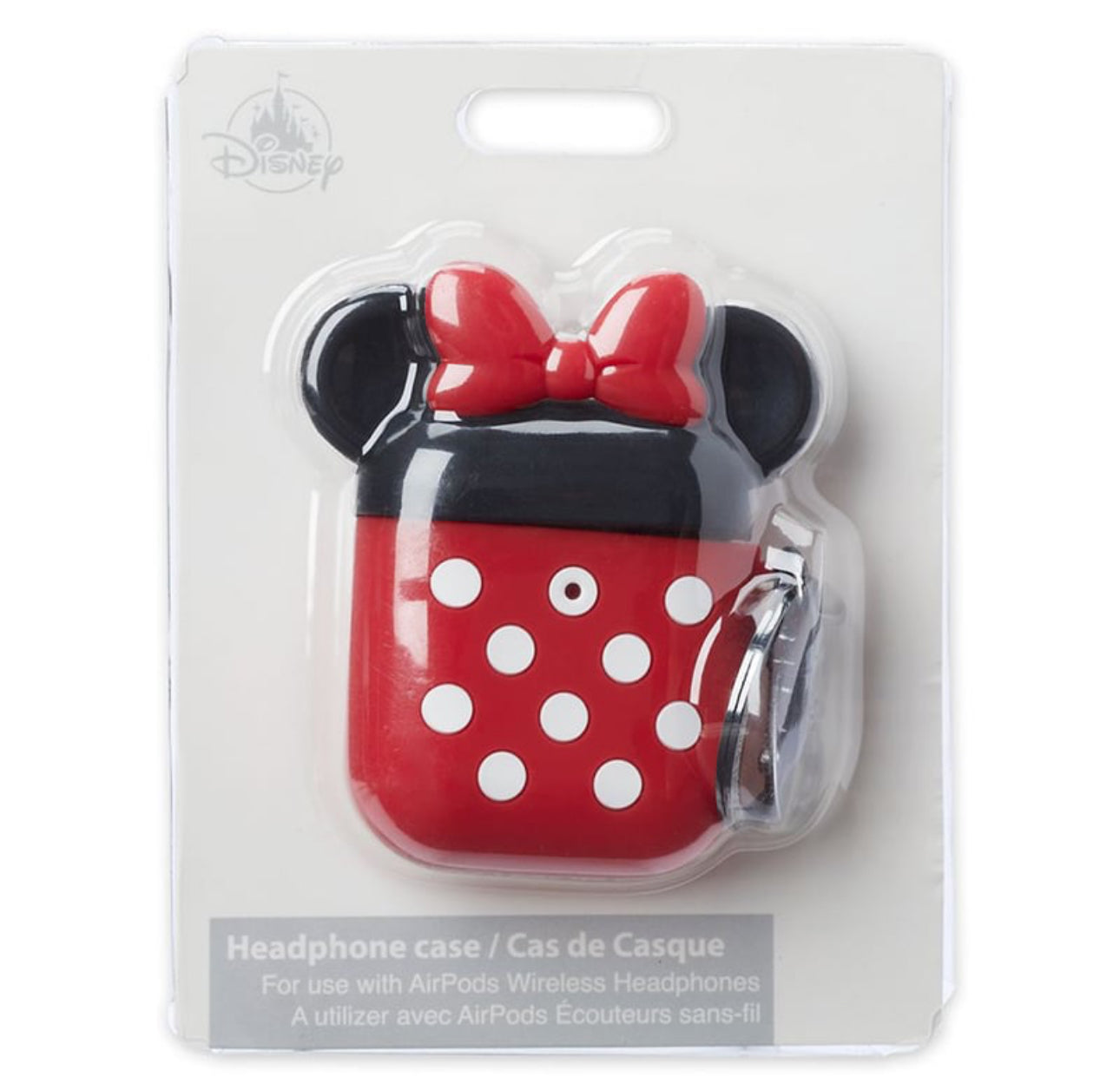 Disney D Tech Minnie Mouse Apple AirPods Pro Silicone Case with Clip