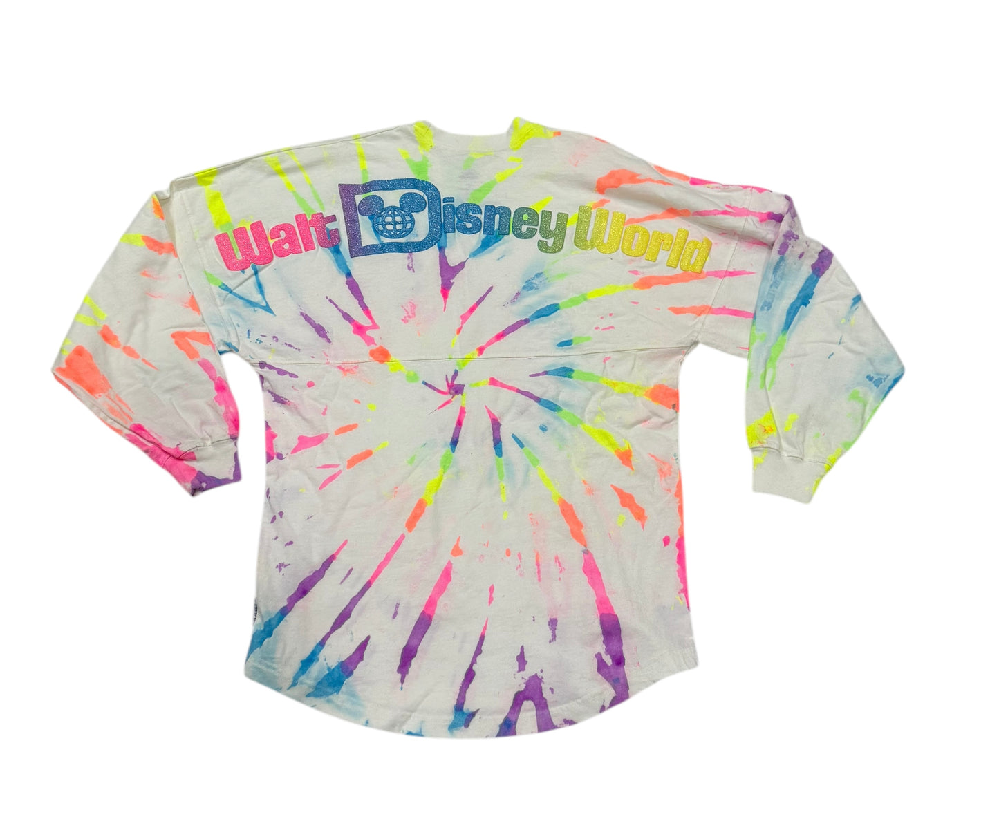 Walt Disney World Neon Tie Dye Glitter Spirit Jersey size XS