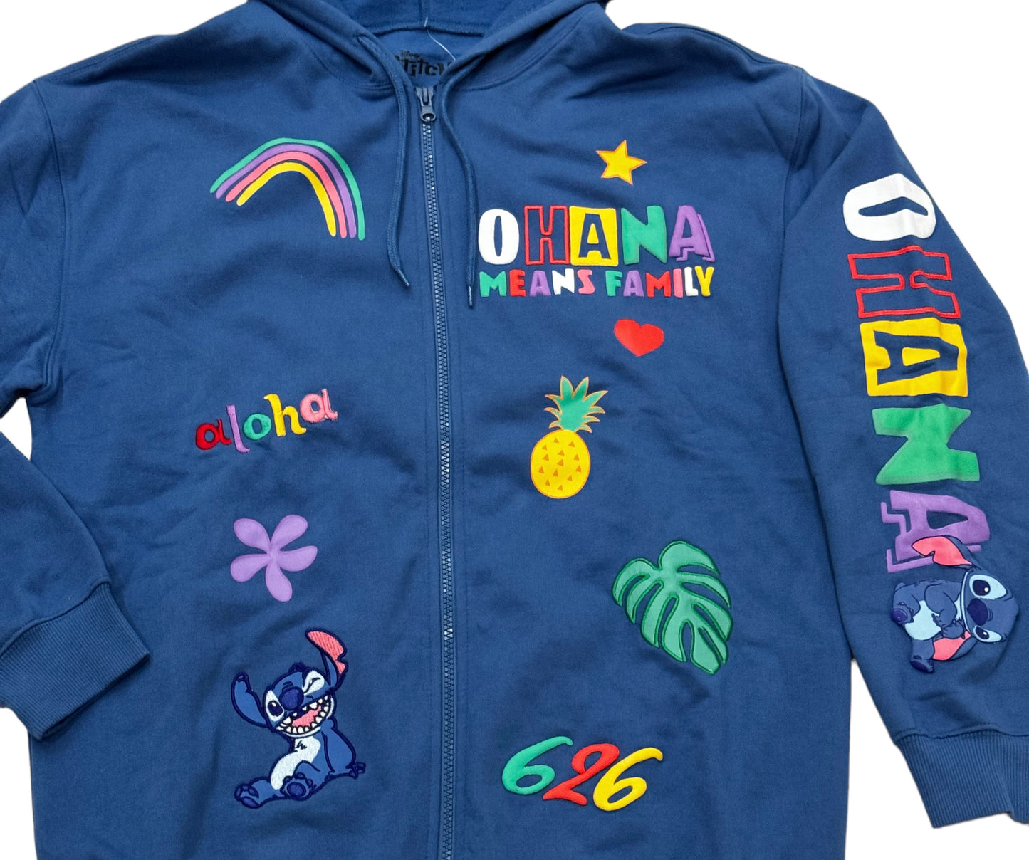 Disney Stitch Ohana Zip Up Hoodie Box Lunch Exclusive