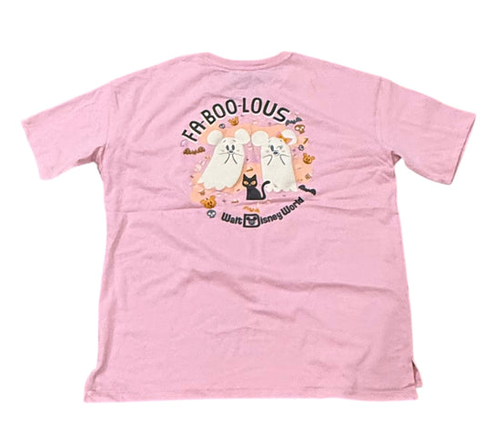 Walt Disney World Mickey Minnie Ghosts Shirt-Pink Faboolous