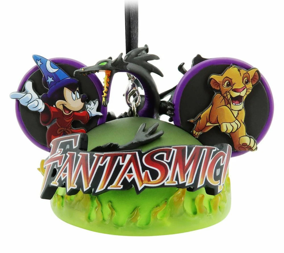 Disney Sorcerer Mickey Fantasmic Ear Hat Ornament