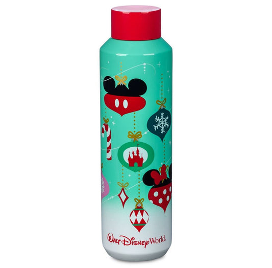 Walt Disney World Starbucks Mickey Holiday Ornaments Water Bottle