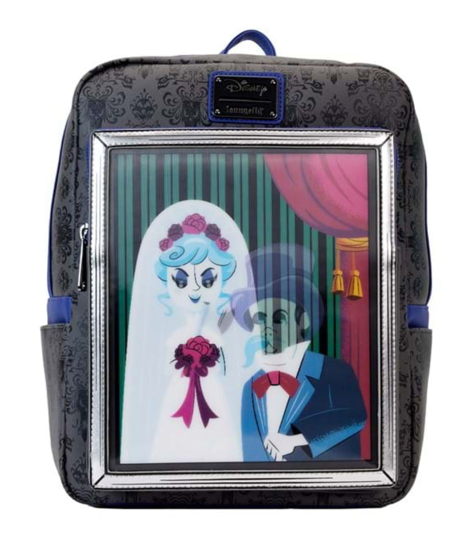 Disney Haunted Mansion Black Widow Bride Portrait Loungefly Backpack